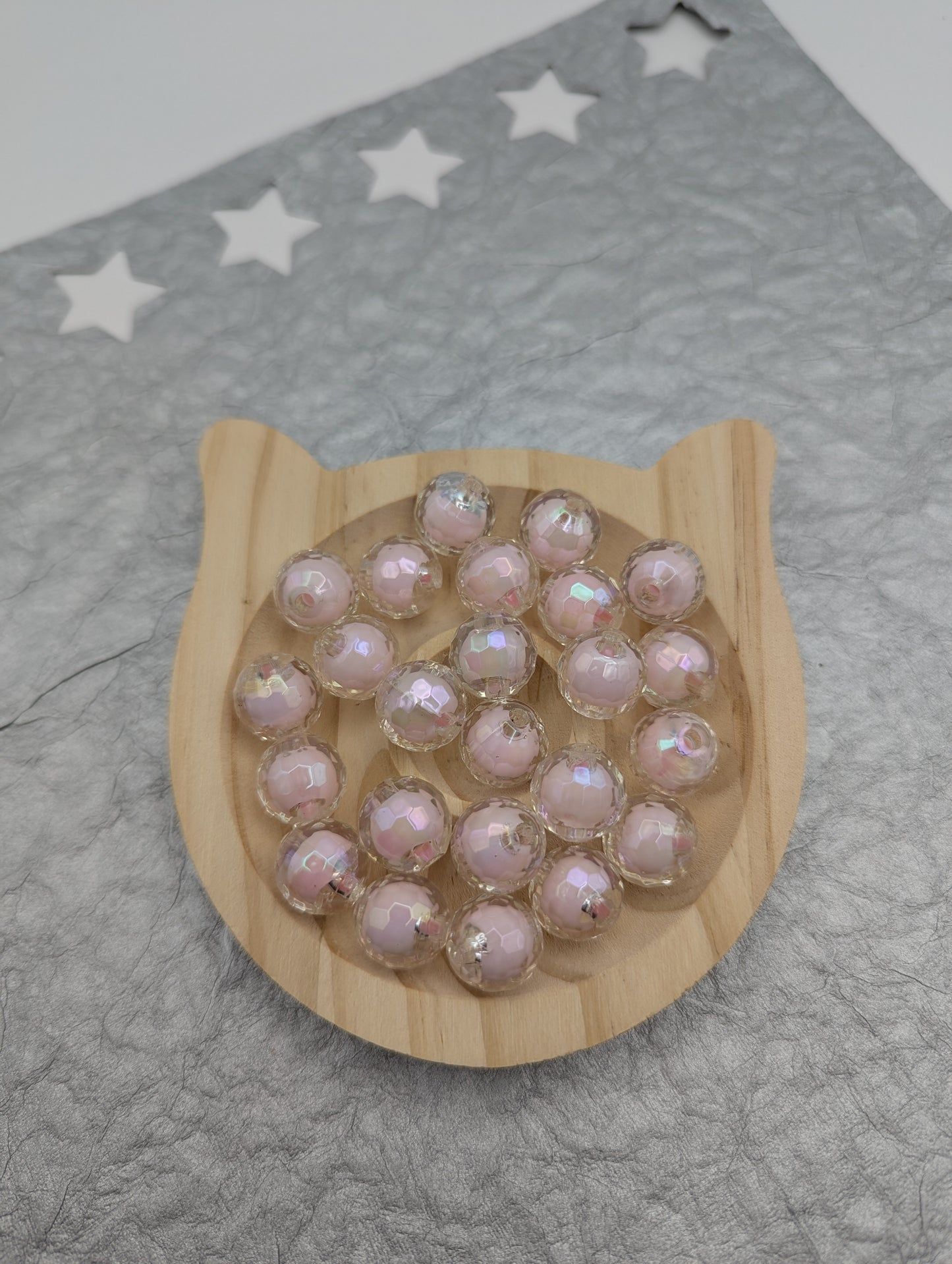 14mm Irrdiscent Disco Beads, 10 Pcs